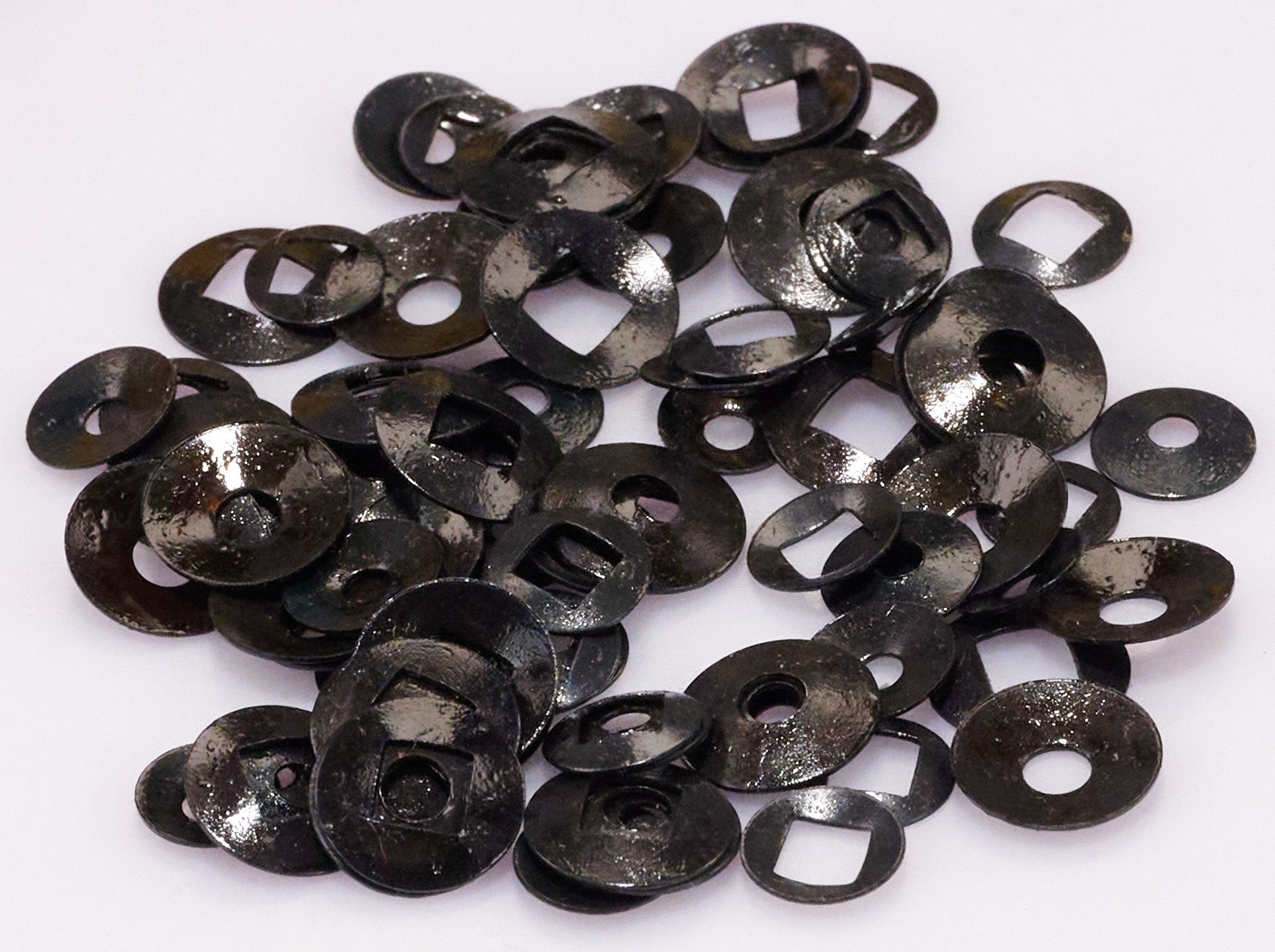 100 Domed Clock Washers Round & Square Hole Clockmakers Movements Parts Repairs